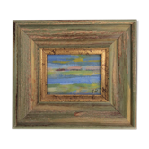 Peinture à l'huile représentant la mer