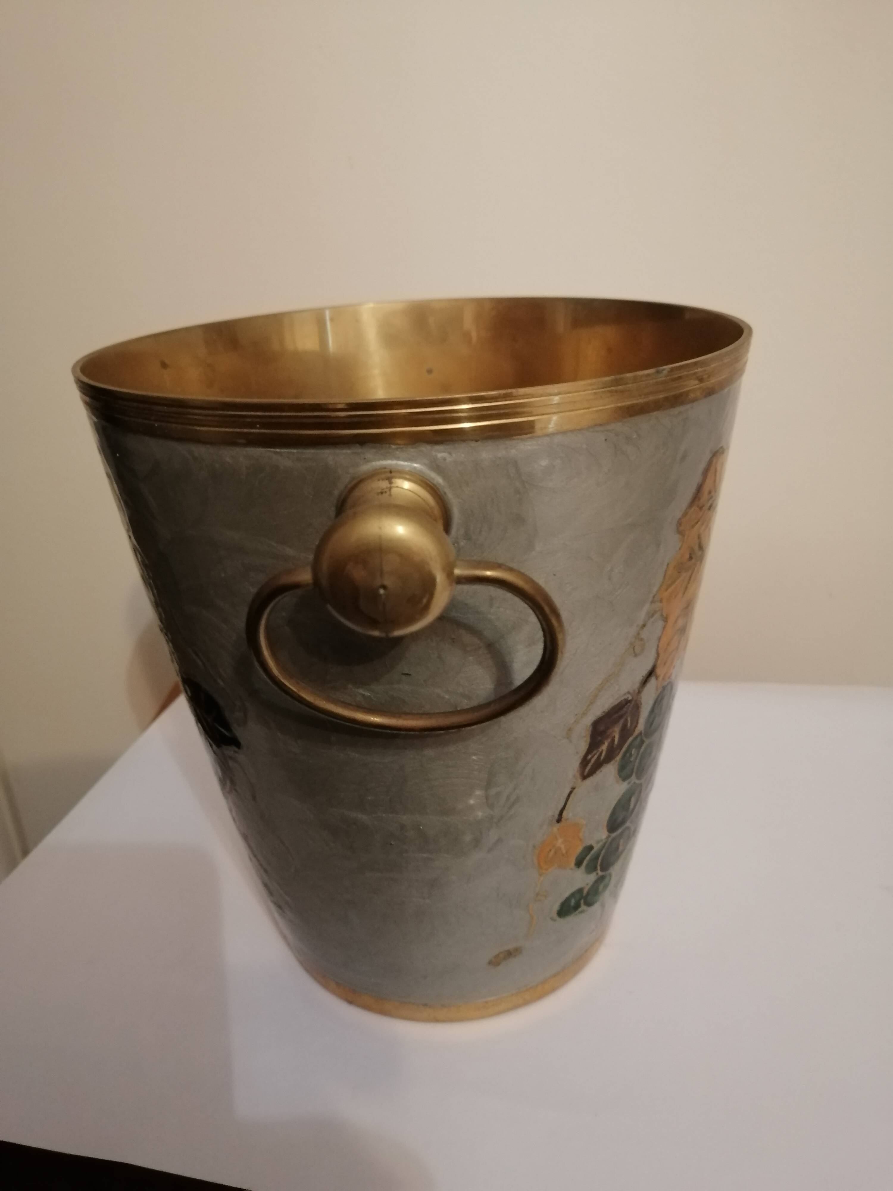 Vintage brass champagne bucket
