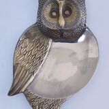 Empty pocket owl in gold and silver metal