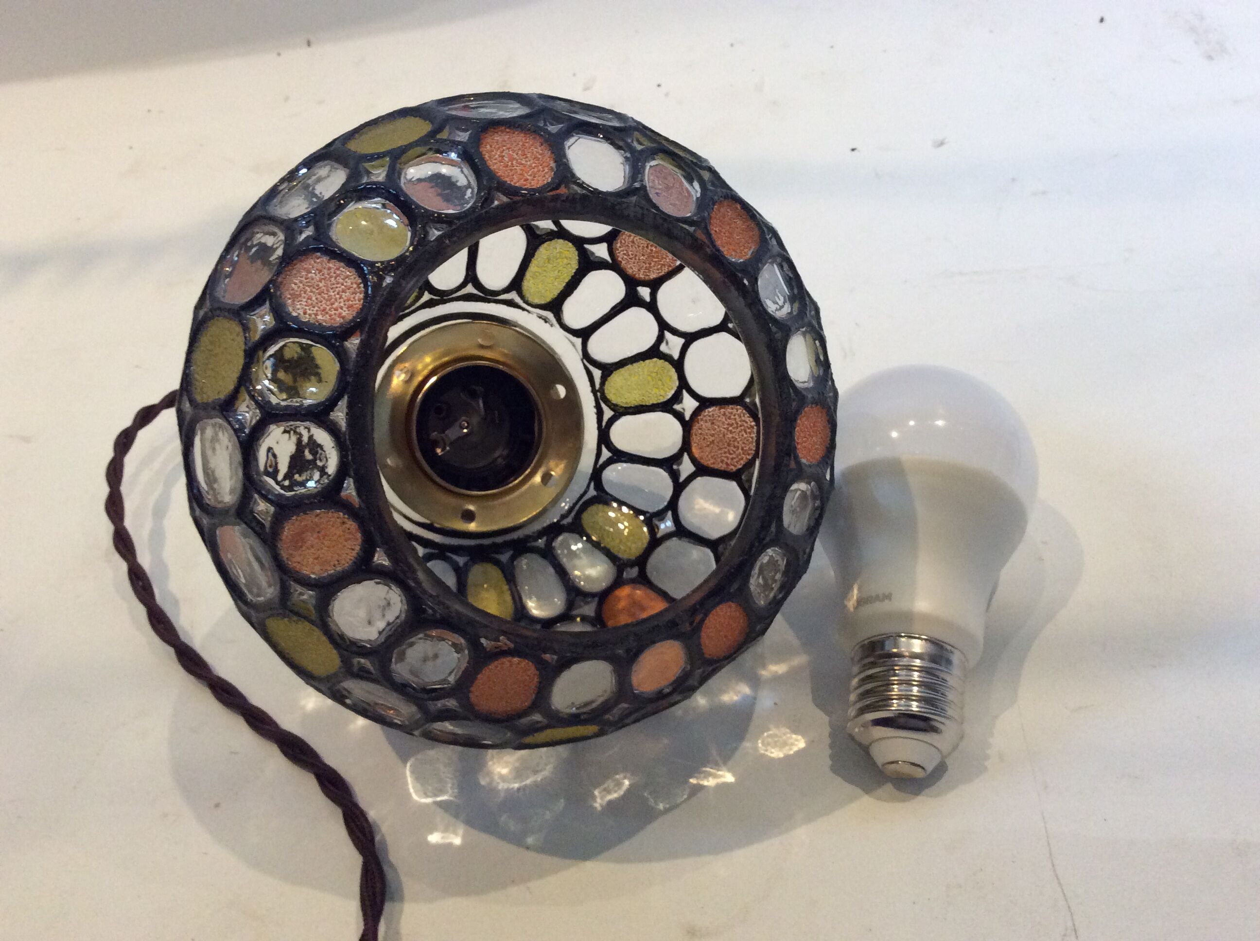 Vintage ball hanging lamp