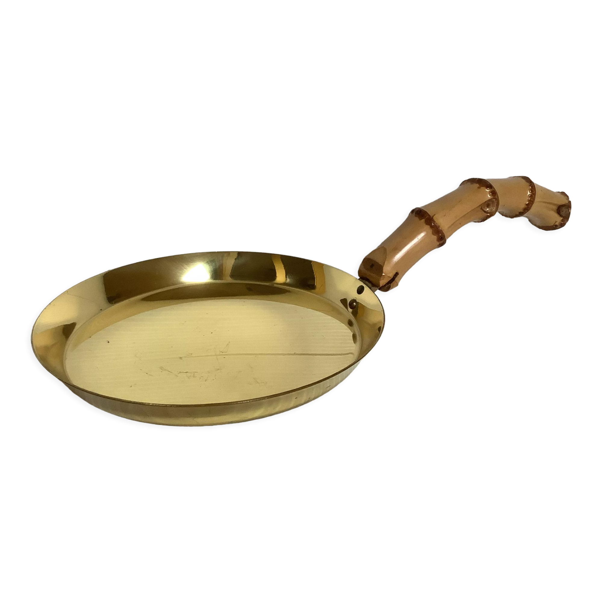 Grasoli Germany bamboo brass pocket emptier