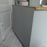 Chest of drawers 3 drawers green of gray, wooden top