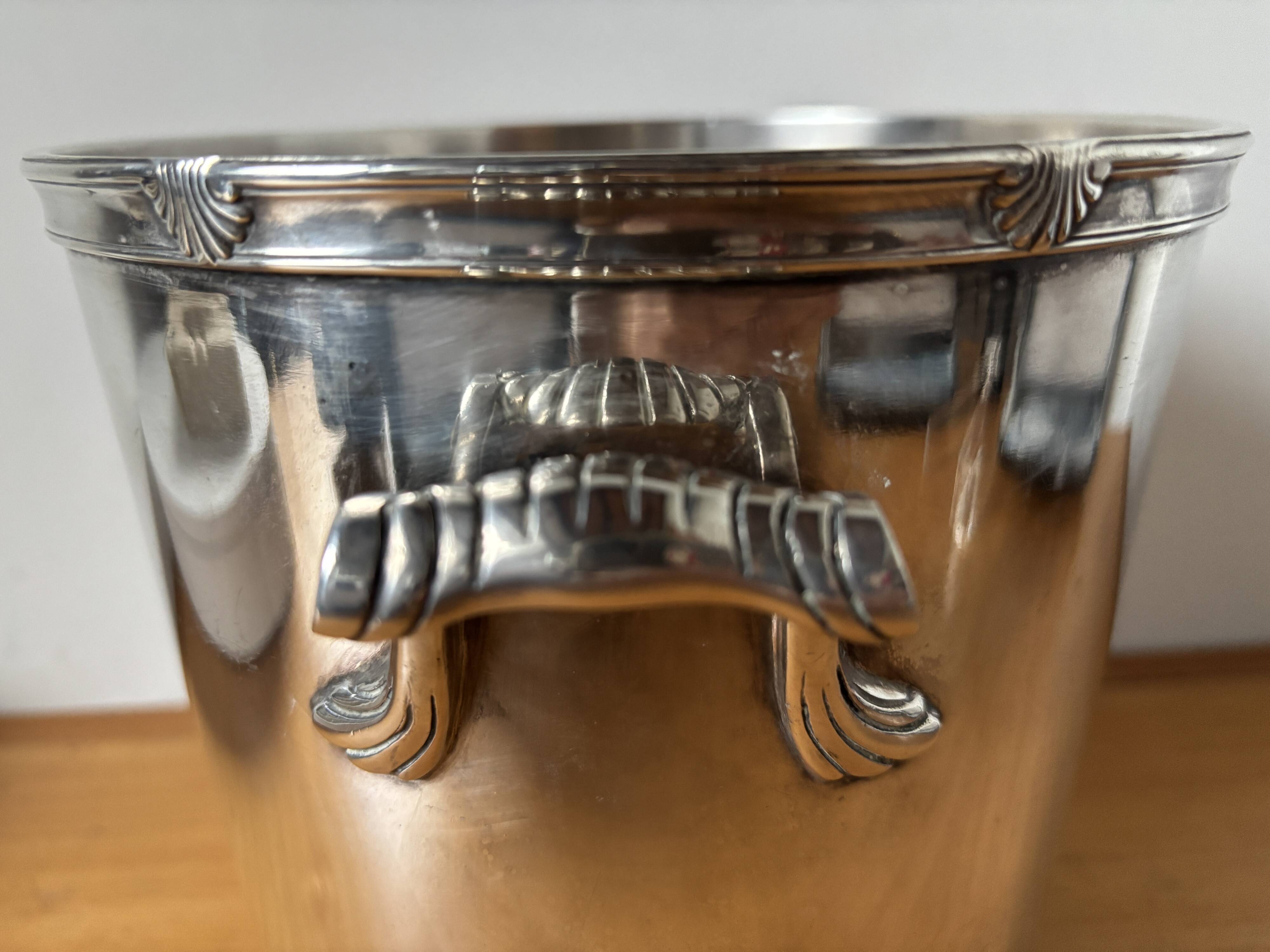 Ercuis silver-plated champagne bucket, France 1950s