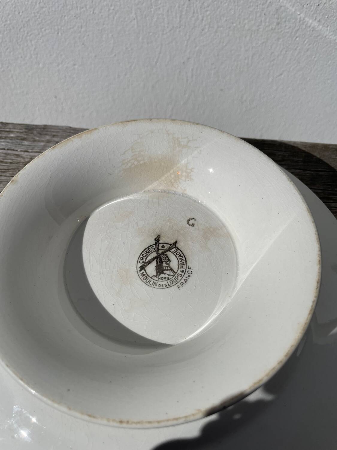 Moulin des loups ceramic fruit bowl / antique dish