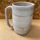 Antique vallauris ceramic pitcher with vintage blue thistle decor