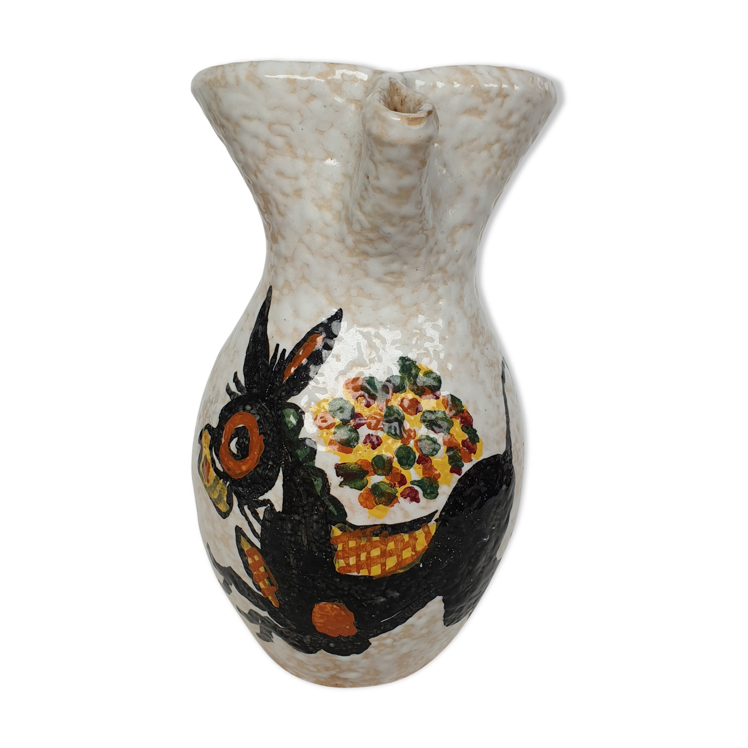 Vallauris Vintage Ane Vase with Flowers