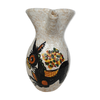 Vallauris Vintage Ane Vase with Flowers