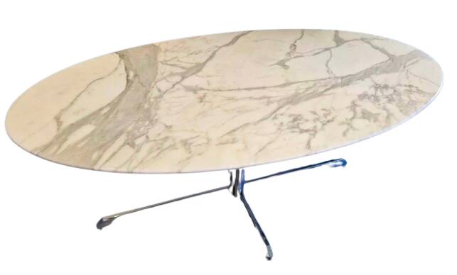 Roche Bobois table in Calacatta marble from 1980