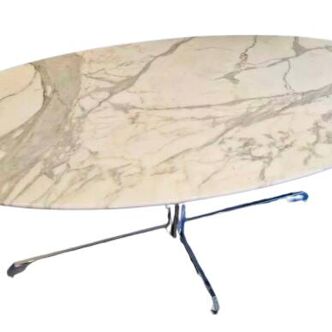 Table Roche Bobois en marbre Calacatta de 1980