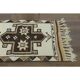 1970s Vintage Turkish Hand-Knotted Wool Cotton White Runner Rug 90x395