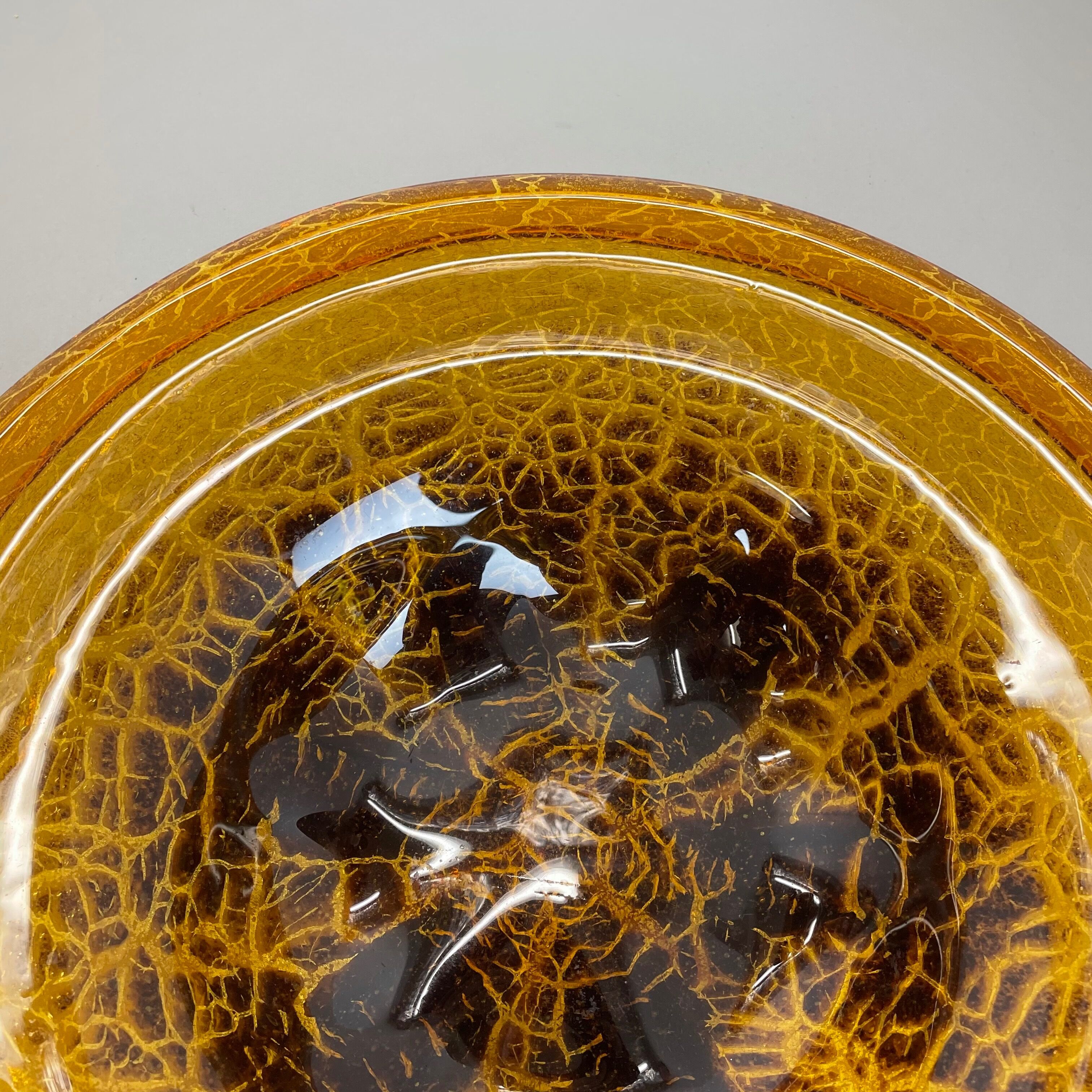 German Glass Bowl by Karl Wiedmann for WMF Ikora, 1930s Baushaus Art Deco