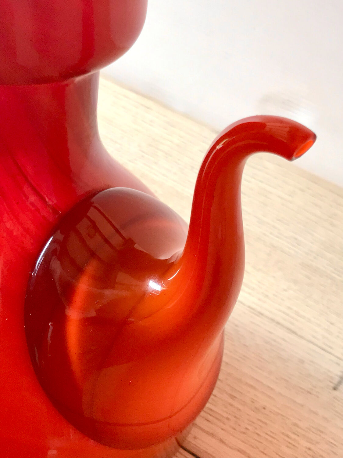 Set vases and coffee maker orange Moorish Vieil