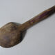 Wooden spoon butter ancient folk art