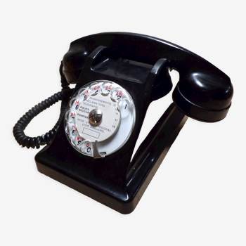 Téléphone vintage à cadran en bakélite