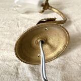Applique ancienne en bronze et tulipe en verre