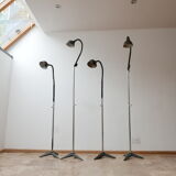 Set of 4 industrial floor lamp