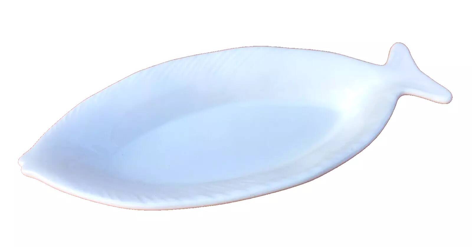 White ceramic serving dish / Fish shape