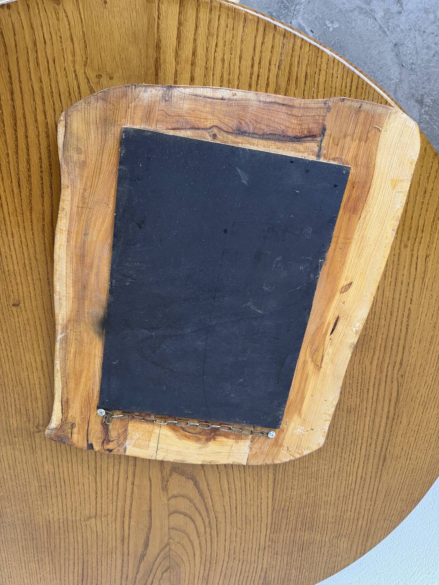 Brutalist organic mirror wood 1960s