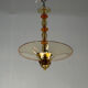 Venetian lustre in gilded and orange Murano glass, circa 1920.