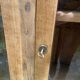 Raw wood display case with 3 doors, oak