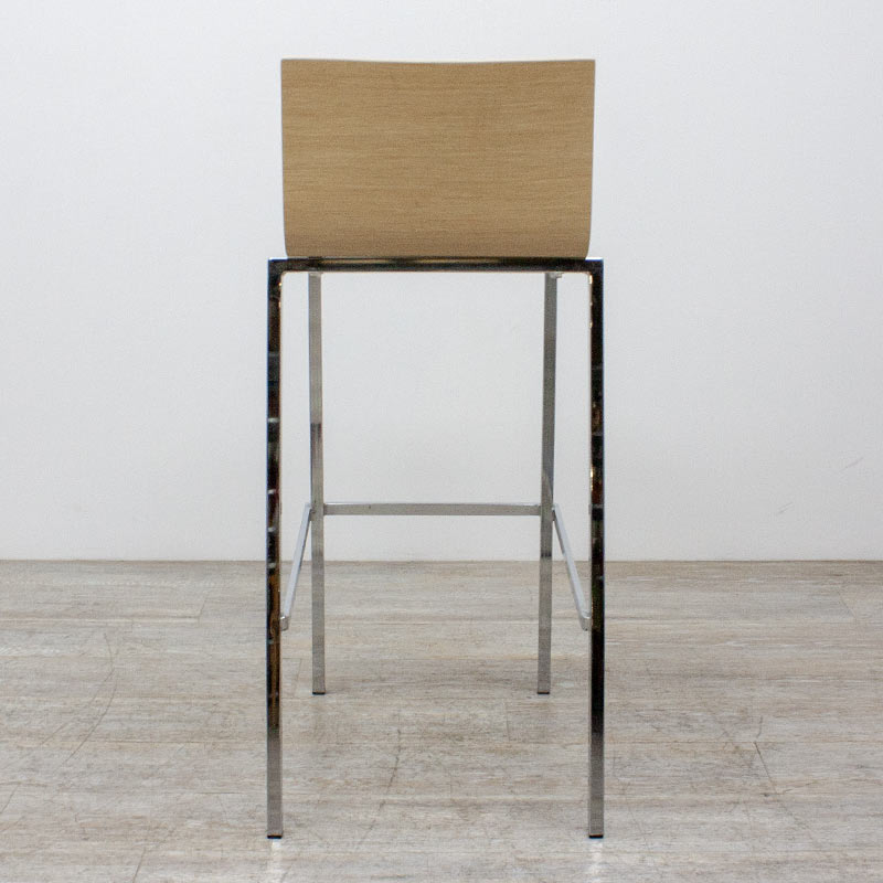 Pedrali brand Kuadra stool in wood and metal