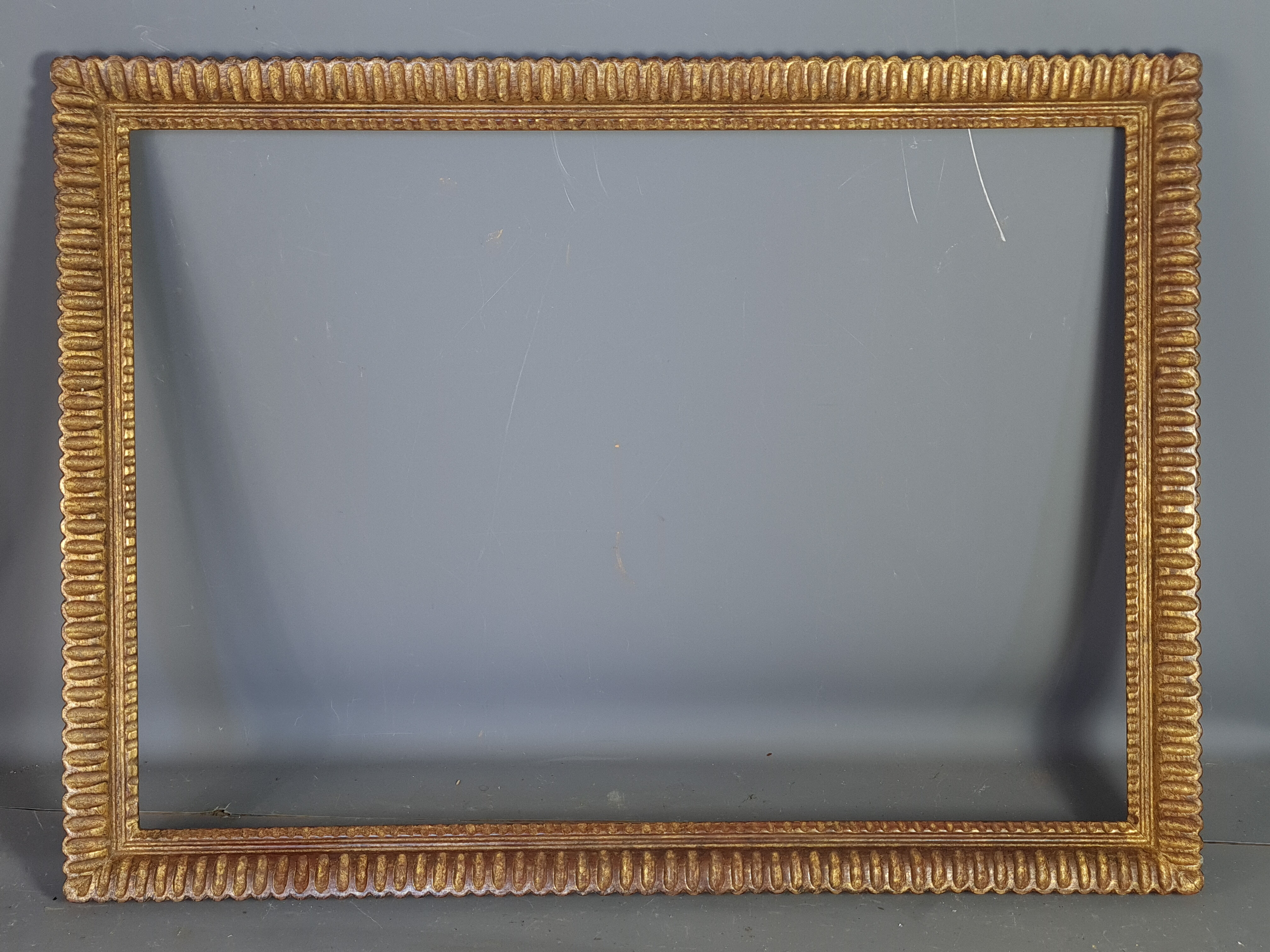 Old frame carved wood gilding original 72x53 foliage 65.5x46.4cm SB