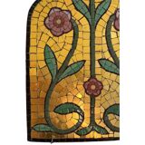 Wall plaque in floral mosaic, around 1900