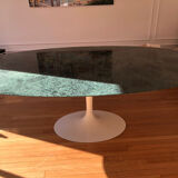 Knoll Saarinen table 244 cm green marble from the Alps