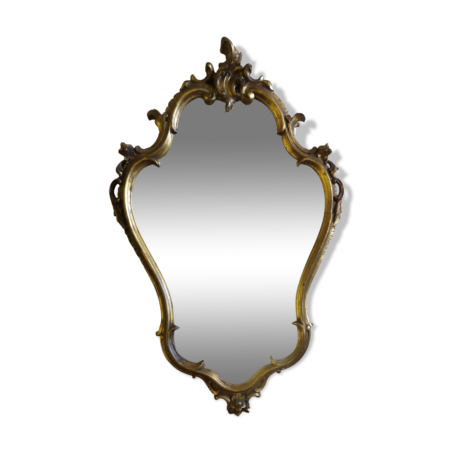 Baroque mirror in gilded wood 87x54cm