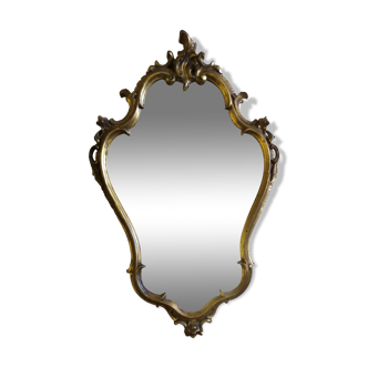 Miroir baroque en bois doré 87x54cm