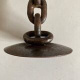 Raw beaten iron candlestick 1970