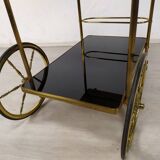 Vintage golden brass rolling service