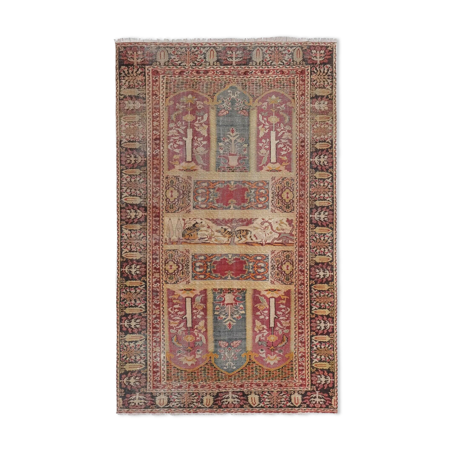 Vintage Turkish handmade rug 115x182 cm