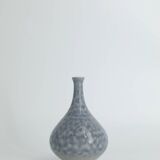 Vase de collection mid-century scandinave en grès azur par Gunnar Borg pour Höganäs
