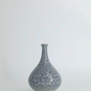 Mid-century Scandinavian collector's vase in azure stoneware by Gunnar Borg for Höganäs.