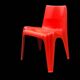 Space Age Bofinger BA1171 RED stackable fiberglass chair by Helmut Baetzner