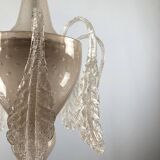 Tomaso Buzzi, Mid-century pink "bullicante" glass chandelier by Venini