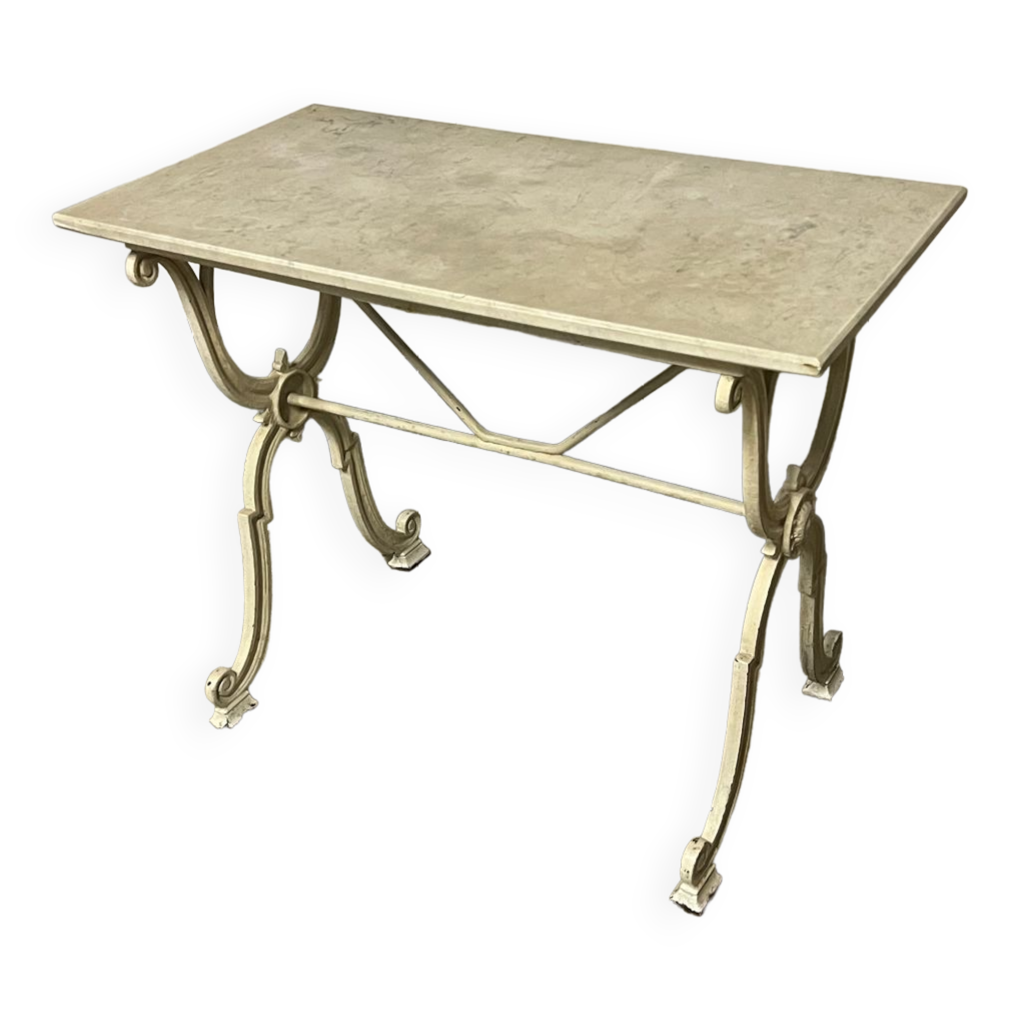 White marble bistro table