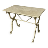Table bistrot marbre blanc