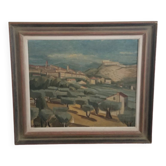 École moderne du xxe siècle - huile sur toile - 54,5 x 65,5 cm