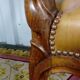 Restaurant desk - Louis Philippe walnut and leather 19th