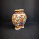Chinese polychrome porcelain vase, Imari style, polybious shape, 20th century
