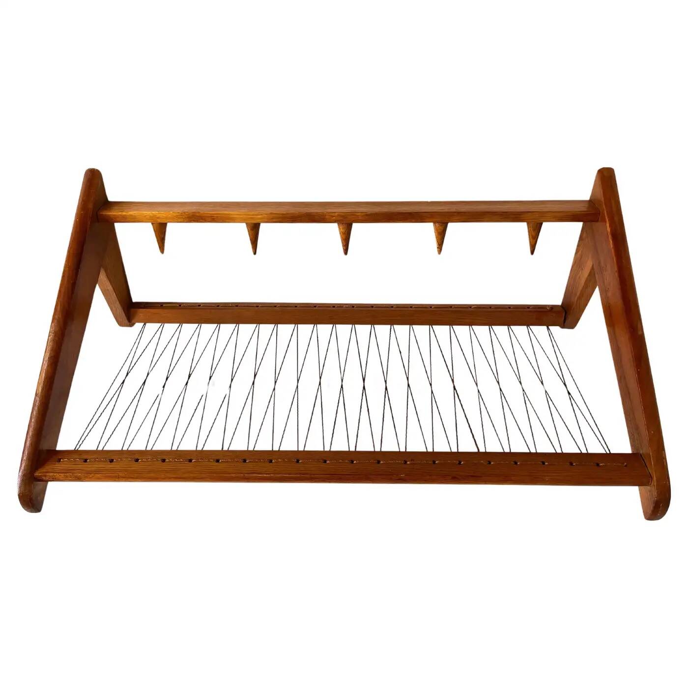 Midcentury wooden design wall coat rack by ÚLUV - Czechoslovakia, 1960s