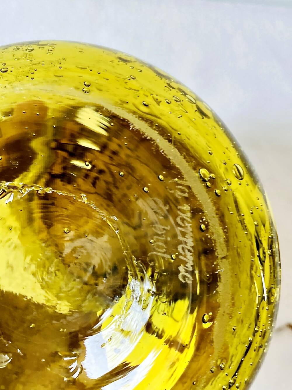 Bubble glass jar with lid, Biot glassware