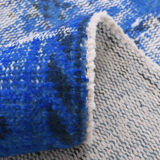 5x8 Faded Blue Handmade Wool Turkish Tapis Rug, 243x148Cm