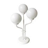 Vintage table lamp in white metal with 3 balls, 80s
