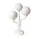 Vintage table lamp in white metal with 3 balls, 80s