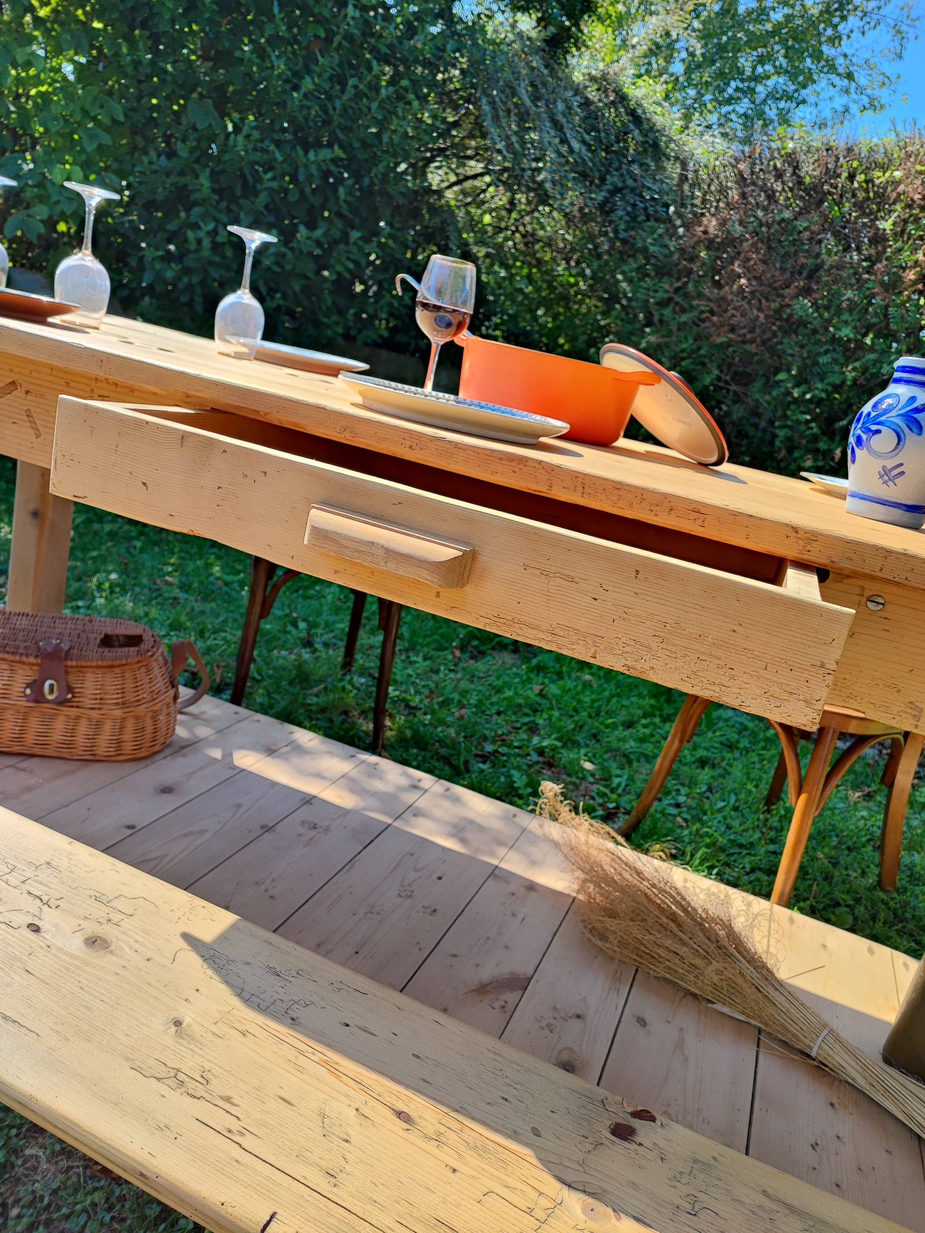 Old draper's table