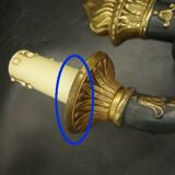 Pair of Empire style torch wall lights from PETITOT