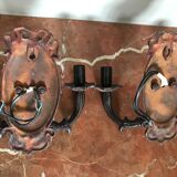 Paire d'appliques néoclassiques en fonte